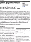 Cover page: Detection of Human Papillomavirus in Squamous Papilloma of the Esophagus.