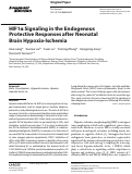 Cover page: HIF1α Signaling in the Endogenous Protective Responses after Neonatal Brain Hypoxia-Ischemia