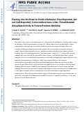 Cover page: Peering into the brain to predict behavior: Peer-reported, but not self-reported, conscientiousness links threat-related amygdala activity to future problem drinking