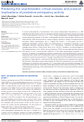 Cover page: Predicting the unpredictable: critical analysis and practical implications of predictive anticipatory activity