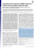 Cover page: A disordered acidic domain in GPIHBP1 harboring a sulfated tyrosine regulates lipoprotein lipase