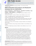 Cover page: Maternal Inflammation During Pregnancy and Offspring Brain Development: The Role of Mitochondria