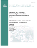 Cover page: We Need to Talk... Developing Communicating Power Supplies to Monitor &amp; Control Miscellaneous Electric Loads