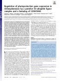 Cover page: Regulation of photoprotection gene expression in Chlamydomonas by a putative E3 ubiquitin ligase complex and a homolog of CONSTANS