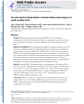 Cover page: Second opinion interpretation of breast ultrasound images-Is it worth another look?