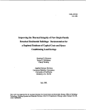 Cover page: Improving the Thermal Integrity of New Single-Family Detached Residential Buildings: Documentation for a Regional Database of Capital Costs and Space Conditioning Load Savings