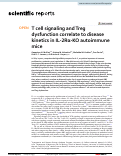 Cover page: T cell signaling and Treg dysfunction correlate to disease kinetics in IL-2Rα-KO autoimmune mice