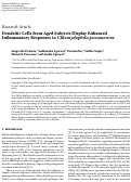 Cover page: Dendritic Cells from Aged Subjects Display Enhanced Inflammatory Responses to Chlamydophila pneumoniae