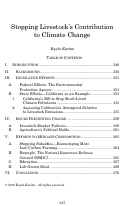 Cover page: Stopping Livestock's Contribution to Climate Change