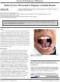 Cover page: Point-of-Care Ultrasound to Diagnose a Simple Ranula