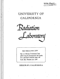 Cover page: The Lifetime of the p Meson