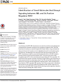 Cover page: Identification of small molecules that disrupt signaling between ABL and its positive regulator RIN1.