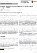 Cover page: Centrality dependence of charged jet production in p–Pb collisions at sNN = 5.02 TeV