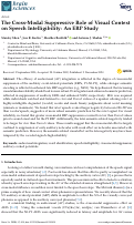 Cover page: The Cross-Modal Suppressive Role of Visual Context on Speech Intelligibility: An ERP Study