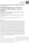 Cover page: 5-Hydroxymethylcytosine in cord blood and associations of DNA methylation with sex in newborns