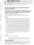 Cover page: Perceptions, Information Sources, and Behavior Regarding Alcohol and Heart Health