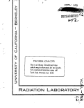 Cover page: THE ANGULAR DISTRIBUTION OF HIGH ENERGY NEUTRONS FROM TARGETS BOMBARDED BY 330 MEV PROTONS