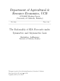 Cover page of The Rationality of EIA Forecasts under Symmetric and Asymmetric Loss