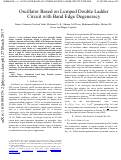 Cover page: Oscillator Based on Lumped Double Ladder Circuit with Band Edge Degeneracy
