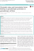 Cover page: Chromatin status and transcription factor binding to gonadotropin promoters in gonadotrope cell lines