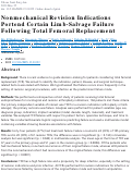 Cover page: Nonmechanical Revision Indications Portend Repeat Limb-Salvage Failure Following Total Femoral Replacement.