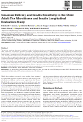 Cover page: Cesarean Delivery and Insulin Sensitivity in the Older Adult: The Microbiome and Insulin Longitudinal Evaluation Study