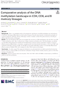 Cover page: Comparative analysis of the DNA methylation landscape in CD4, CD8, and B memory lineages