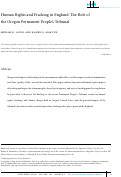 Cover page: Human Rights and Fracking in England: The Role of the Oregon Permanent Peoples Tribunal.