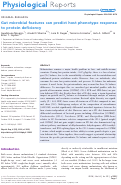 Cover page: Gut microbial features can predict host phenotype response to protein deficiency