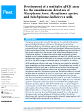 Cover page: Development of a multiplex qPCR assay for the simultaneous detection of Mycoplasma bovis, Mycoplasma species, and Acholeplasma laidlawii in milk