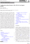 Cover page: Configuration and performance of the ATLAS b-jet triggers in Run 2