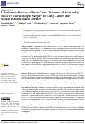 Cover page: A Systematic Review of Short-Term Outcomes of Minimally Invasive Thoracoscopic Surgery for Lung Cancer after Neoadjuvant Systemic Therapy.