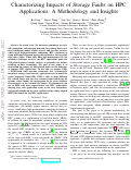 Cover page: Characterizing Impacts of Storage Faults on HPC Applications: A Methodology and Insights