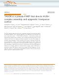 Cover page: TASOR is a pseudo-PARP that directs HUSH complex assembly and epigenetic transposon control