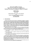 Cover page: Interaction Effects Between Word-Level and Text-Level Inferences: On-Line Processing of Ambiguous Words in Context