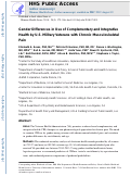 Cover page: Gender Differences in Use of Complementary and Integrative Health by U.S. Military Veterans with Chronic Musculoskeletal Pain