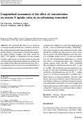 Cover page: Longitudinal assessment of the effect of concentration on stream N uptake rates in an urbanizing watershed