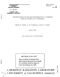 Cover page: IDENTIFICATION OF NUCLEAR FRAGMENTS BY A COMBINED TIME-OF-FLIGHT, &amp;E-E TECHNIQUE