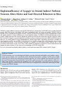 Cover page: Haploinsufficiency of Syngap1 in Striatal Indirect Pathway Neurons Alters Motor and Goal-Directed Behaviors in Mice.