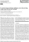 Cover page: Ice velocity changes in the Ross and Ronne sectors observed using satellite radar data from 1997 and 2009