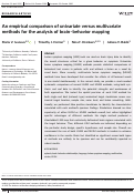 Cover page: An empirical comparison of univariate versus multivariate methods for the analysis of brain–behavior mapping