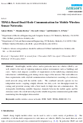 Cover page: TDMA-Based Dual-Mode Communication for Mobile Wireless Sensor Networks