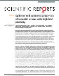 Cover page: Spillover and pandemic properties of zoonotic viruses with high host plasticity