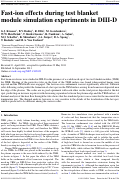 Cover page: Fast-ion effects during test blanket module simulation experiments in DIII-D