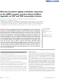 Cover page: Microenvironment rigidity modulates responses to the HER2 receptor tyrosine kinase inhibitor lapatinib via YAP and TAZ transcription factors