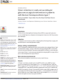 Cover page: Vision retention in early versus delayed glaucoma surgical intervention in patients with Boston Keratoprosthesis type 1