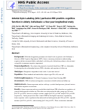 Cover page: Arterial‐spin‐labeling (ASL) perfusion MRI predicts cognitive function in elderly individuals: A 4‐year longitudinal study