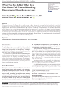 Cover page: What You See Is Not What You Get: Germ Cell Tumor Mimicking Disseminated Coccidioidomycosis.