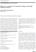 Cover page: Reactions to and Desire for Prognostic Testing in Choroidal Melanoma Patients