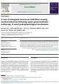 Cover page: A case of retrograde venous air embolism causing cerebral infarction following upper gastrointestinal endoscopy: A novel pathophysiological mechanism